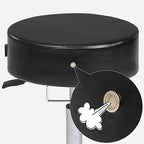 Master Massage Glider Ergonomic Round Swivel Adjustable Rolling Hydraulic Stool Barber Dental Chair in Black for Therapist, Clinic, Tattoo, Spas, Facial, Beauty, Lash, Salons, Home, Studio, Office