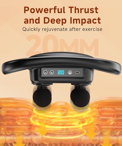 AERLANG Massage Gun Deep Tissue Muscle Massager,Back Massager for Pain Relief,Percussion Multi-Head Massage Gun Tool Handheld Messager with 9 Levels & 4 Modes Gifts for him her Dad mom