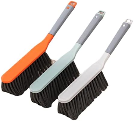 LIZEALUCKY Hand Broom Cleaning Brush Soft Bristles Deep Cleaning Leather Cleaning Brush Household Cleaning Tool (Orange)