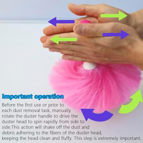 4 Pack 8" Hand Grips Microfiber Washable Duster, Suitable for Light Daily Household Dusting, Electrostatic Feather Duster Brush,Cleaning Supplies for Book,Screen,Sofa,Car,Furniture,Photo Frames