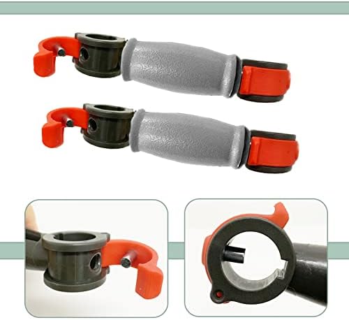 Crutch Hand Grips Kits, Elderly Solid Replacement Cushion Handles Cane Handgrips Adjustable Aluminum Crutch, 2 Pcs