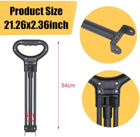 Trolley Pull Handle, Folding Wagon Pull Handle Replacement, Adjustable Shopping Cart Pull Handle for Garden Carts Picnic Carts Beach Park, Style D