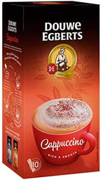 Instant Coffee Packets | Douwe Egberts | Cappuccino Solution Coffee 10 Pieces | Total Weight 4.41 ounce