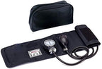 Santamedical Adult Deluxe Aneroid Sphygmomanometer - Professional Blood Pressure Monitor with Adult Black Cuff and Carrying case (Light Black) – Stethoscope Not Included