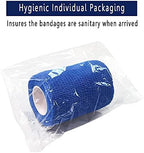 [6 Pack-3" x5Yards] MINGYUE Self Adhesive Bandage Wrap,Athletic Tape,Sports Tape,Wrist and Ankle Wrap Tape,Cohesive Bandage for Vet Tape(Blue)
