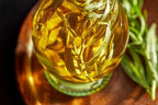 French White Wine Vinegar with Tarragon, 33.5 fl oz (1 Liter) – Artisan Vinegar from Reims, France, Infused with Fresh Tarragon for Dressings, Marinades & Sauces