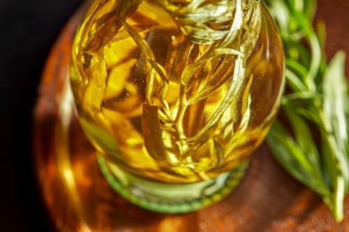 French White Wine Vinegar with Tarragon, 33.5 fl oz (1 Liter) – Artisan Vinegar from Reims, France, Infused with Fresh Tarragon for Dressings, Marinades & Sauces