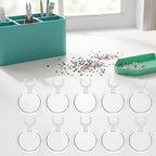 10Pcs Clip-Style Diamond Magnifiers with Drill Pen Holder Plastic Magnifying Glass for Precise Diamond Art Crafting