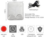 USB-Powered Plush Electric Heater Foot Warmer with 5 Temperature Settings, Double-Sided Portable Heater for Winter, Under Desk & Office Use – Perfect Idea Gift