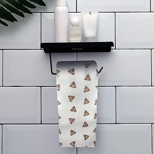 Poop Happy Birthday Decorations Gifts for Women Men Her Him, 3 Ply 150 Sheets Novelty Prank Toilet Paper Roll Tissue Papers, Custom Bathroom Decor Party Supplies Favor for Guest Friends Present