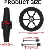 2 PCS 6 Inch Rollator Replacement Wheels Replacement Wheelchair Wheels Anti-Slip and Wheels Wear-Resistant PU Tires and Durable ABS Wheel Hub