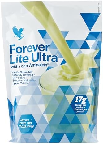 Forever Living - Forever Lite Ultra Vanilla Protein Shake Mix with Aminotein - Low Carb Drink for Lean Muscle Mass & Support Healthy Nutrition - 13.2 oz