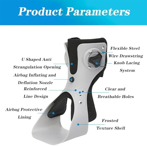 SFKLYU Drop Foot Brace Stabilizer, AFO Drop Foot Brace Orthosis, Lightweight Foot Support for Walking with Shoes, Lightweight & Invisible,A1 right,XXL