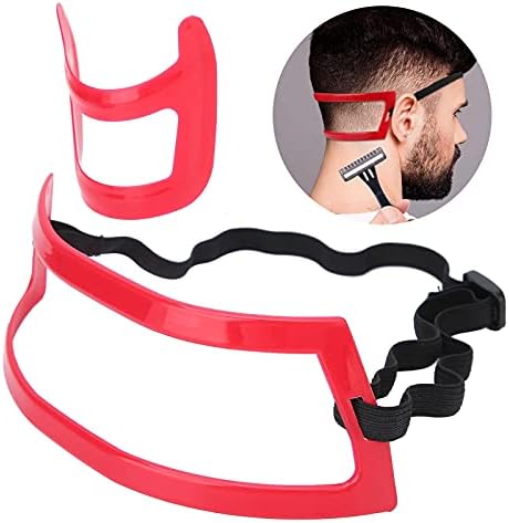 2pcs Beard Shaping Tool Haircut Kit, Beard Hairline Shaping Tool Kit for Men Hair Goatee and Neckline Shaving Beard Guide Shaping Tool