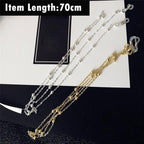 1PC Metal Beads Eyewear Accessories Sunglasses Lanyards Glasses Chain Spectacles Cord(silver)
