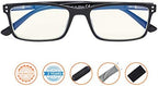 CessBlu Blue Light Filter Glasses for Computer Anti Screen Glare Blocking UV Rays Reading Eyeglasses for Men Women