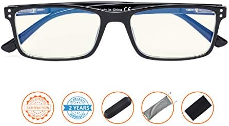 CessBlu Blue Light Filter Glasses for Computer Anti Screen Glare Blocking UV Rays Reading Eyeglasses for Men Women