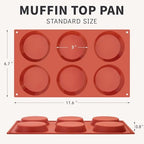 Puyeipt 3 Pack Silicone Egg Molds for Breakfast Sandwiches, 3 Inch Non-Stick Round Muffin Top Pans for Baking Egg Bites, Whoopie Pies, Tarts