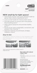 GUM Soft-Picks Advanced Tight – Easy-to-Use Interdental Picks for Plaque Removal & Gum Health with Convenient Carry Case, Dentist Recommended, 60 Count (Pack of 3) 180 Total