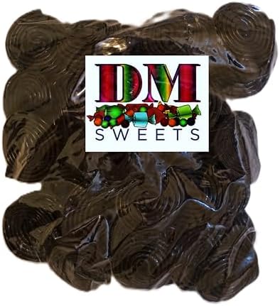 Black Licorice Wheels Candy 1 lb Bag – Soft Chewy Classic Twists Bulk Retro Snack Treats. Approximately 40 Wheels per Bag
