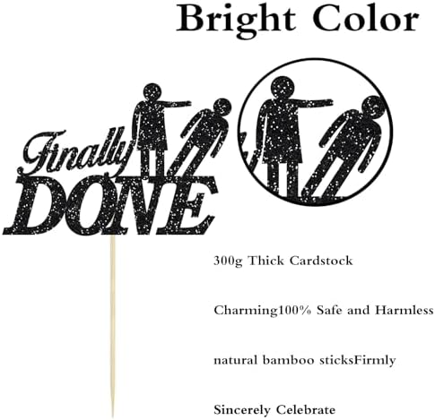 Finally Done Cake Topper, Divorced Theme Party Decorations,Boy Bye, I'm Done, Bye Felicia Cake, Single Freedom Party Decor Supplies