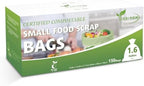 100% Compostable 1.6 Gallon Trash Bags, 6 Liter, 150 Count Kitchen Food Scrap Small Compost Bags for Countertop Bin with Europe EN13432 Certified