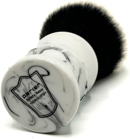 Parker Arctic Storm Ultra-Soft Synthetic Shaving Brush with Stand – 26 mm Tuxedo Knot for Rich Lather and Luxurious Everyday Shaving