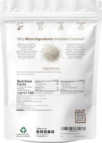 Organic Shredded Coconut Flakes, 4lbs | Raw Unsweetened Flavor, Medium Sized | Great for Baking, Smoothies, or Garnish | Non-GMO, Sugar Free, Keto Friendly