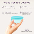 Ecoblossom Reusable Menstrual Disc - Menstrual Cup - Soft Period Disc for Women Designed with Flexible, Medical-Grade Silicone Period Cup (Small & Regular)