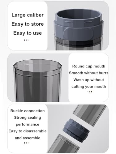 Travel Toothbrush Case, Portable Plastic Holder with Mouthwash Cup and Cover for Toothpaste Toothbrush Comb, Tooth Brush Storage Container for School Camping Business Trip Home Bathroom, Light Grey