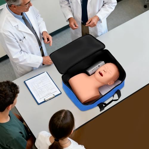 SHZICMY Intubation Manikin Teaching Model, Oral Nasal Intubation Airway Management Trainer, Tracheal Intubation Training Simulator Model for Science Lab Education Training