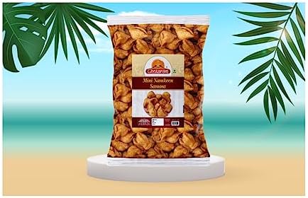 Ghotaram Chhota Samosa Mini Samosa Namkeen Bachcha Samosa Small Samosa Snacks for Foodie Indian, Freshly prepared crispy, Healthy & Hygienic, Tea time crunchy Savouries snack-150g*2Pack