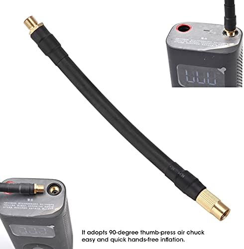 Tire Air Pump Hose Replacement, 6.3in Electric Bike Pump Hose, Multipurpose Tire Inflator Extension Tube Replacement for Electric Inflator, Motorcycle, Automobile