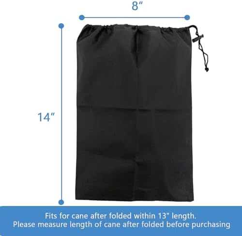 Folding Cane Storage Bag, Walking Sticks Organizer Pouch Travel Case for Elderly Disabled, Easy Carry, 14" L (Not Include Cane)
