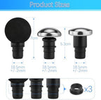 3 Pcs Massage Gun Heads Massager Gun Replaceable Attachment Adapter Deep Tissue Massager Gun Accessories for Runner Athletes Muscle Relaxation, Outer Dia.18.3-18.7 mm, with Mini Storage Bag