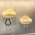 Wall-Mounted Draining Soap Holder Set – Cute Cloud & Big Mouth Cartoon Soap Dishes – No-Drill Bathroom Storage Rack