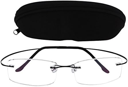 Titanium Frame Rimless Reading Glasses in 24 Strengths and 5 Colors