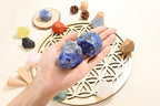 Jovivi 2pcs Raw Lapis Lazuli Crystals,Large 1.6-2.2" Healing Crystals Natural Rough Stones Crystal for Tumbling, Cabbing, Home Decoration, Polishing, Wicca & Reiki