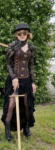 ThePirateDressing Steampunk Victorian Cosplay Costume Womens High-Low Show Girl Skirt