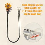 Hearing Aid Clip to Prevent Loss for Adults Seniors, Hearing Aids Holder Protector for BTE, ITE and Various Hearing Devices, Straps Elastic Anti Lost Lanyard Cord with Silicone Loops and Carry Case