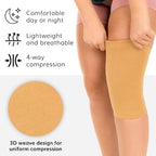 BraceAbility Elastic Slip-on Knee Sleeve | Flexible Fabric Knee Pain Compression Bandage for Stretchy, Lightweight & Comfortable Support