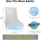 Non-Slip Waterproof Foot Cast Covers for Shower Adult, Shower Boot Foot Protector, Adult Cast Protector for Shower Ankle Foot After Surgery(15.75" in. Long)