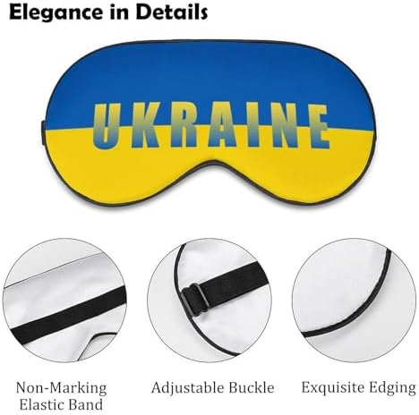 Ukraine Ukrainian Flag Eye Masks for Sleep with Elastic Strap Soft Eyes Cover Eyeshade for Night Sleeping Travel