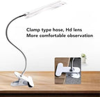 4X Magnifying Glass with Clip, 5.7x10in Large Magnifying Glass with Adjustable Flexible Gooseneck, Large Page Magnifier for Reading Books, Sewing, Crafts, for Low Vision Seniors