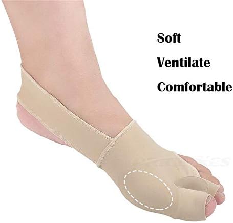 Bunion Straightener Protector Relief Sleeve w/Gel Bunion Stretchy Pads Cushioned Splint, Orthopedic Hallux Valgus Overlapping Corrector Bootie Guard Hammer Toe Pain Aid Surgery Treatment 2 Pc