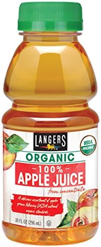 Langers Organic 100% Apple Juice, 10 Fl Oz (Pack of 12)