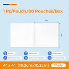 100 Pack Sterile Gauze Pads 4x4 Inch 12-Ply, 100% Cotton Large Gauze Sponges for Wound Care, Highly Absorbent Bulk Hospital-Grade First Aid & Surgical Dressing