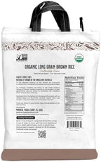 Heritage Gardens Organic Long Grain Brown Rice 80 oz (5 lb) – Whole Grain, Non-GMO, Gluten Free, Low-Arsenic, High Fiber – Himalayan Grown Everyday Brown Rice