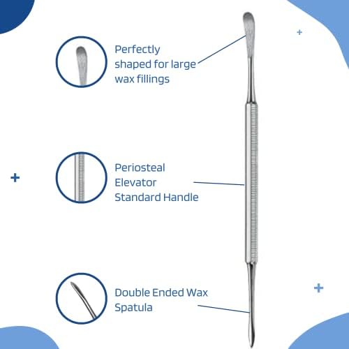 Surgimac Dental Wax Spatula – Double-Sided Wax Carver Spatula - Stainless Steel Carving Spatula #7a with Periosteal Elevator Standard Handle – Dental Instruments