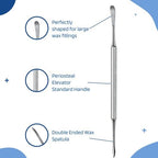Surgimac Dental Wax Spatula – Double-Sided Wax Carver Spatula - Stainless Steel Carving Spatula #7a with Periosteal Elevator Standard Handle – Dental Instruments